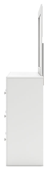 Mollviney Twin Panel Headboard, Dresser and Mirror