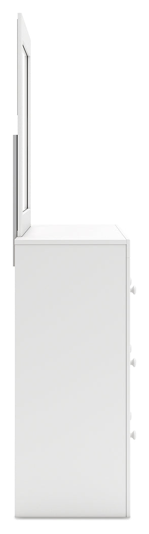 Mollviney Twin Panel Headboard, Dresser and Mirror