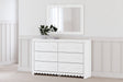 Furniture City Houma - Ashley Furniture - Mollviney Dresser and Mirror - Dresser and Mirror / White - B2540B1