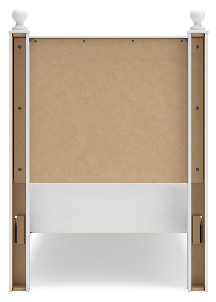 Mollviney Twin Panel Storage Bed, Dresser and Mirror