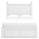 Mollviney Full Panel Storage Bed, Dresser and Mirror
