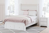 Mollviney Full Panel Storage Bed, Dresser and Mirror