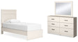 Furniture City Houma - Ashley Furniture - Stelsie Twin Panel Bed, Dresser and Mirror - Twin Panel Bed, Dresser and Mirror - B2588B13