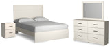 Stelsie Queen Panel Bed with Dresser, Mirror and Nightstand