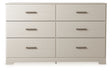 Furniture City Houma - Ashley Furniture - Stelsie Dresser - Six Drawer Dresser / White - B2588-31