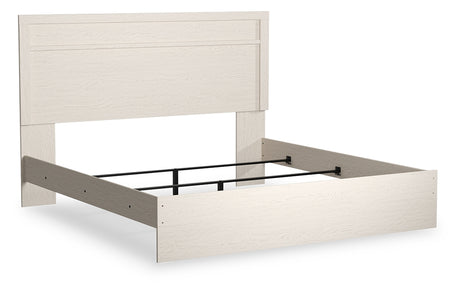 Furniture City Houma - Ashley Furniture - Stelsie King Panel Bed - King Panel Bed / White - B2588B3