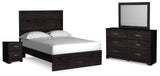 Furniture City Houma - Ashley Furniture - Belachime Full Panel Bed, Dresser, Mirror and Nightstand - Full Panel Bed, Dresser, Mirror and Nightstand - B2589B18