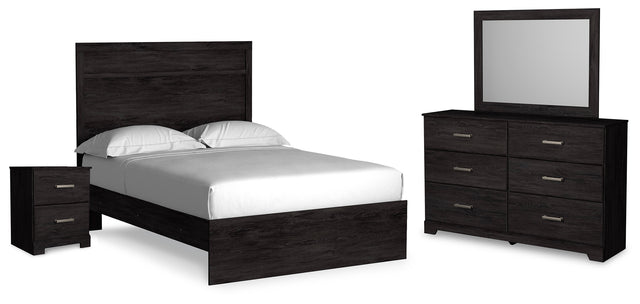 Furniture City Houma - Ashley Furniture - Belachime Full Panel Bed, Dresser, Mirror and Nightstand - Full Panel Bed, Dresser, Mirror and Nightstand - B2589B18