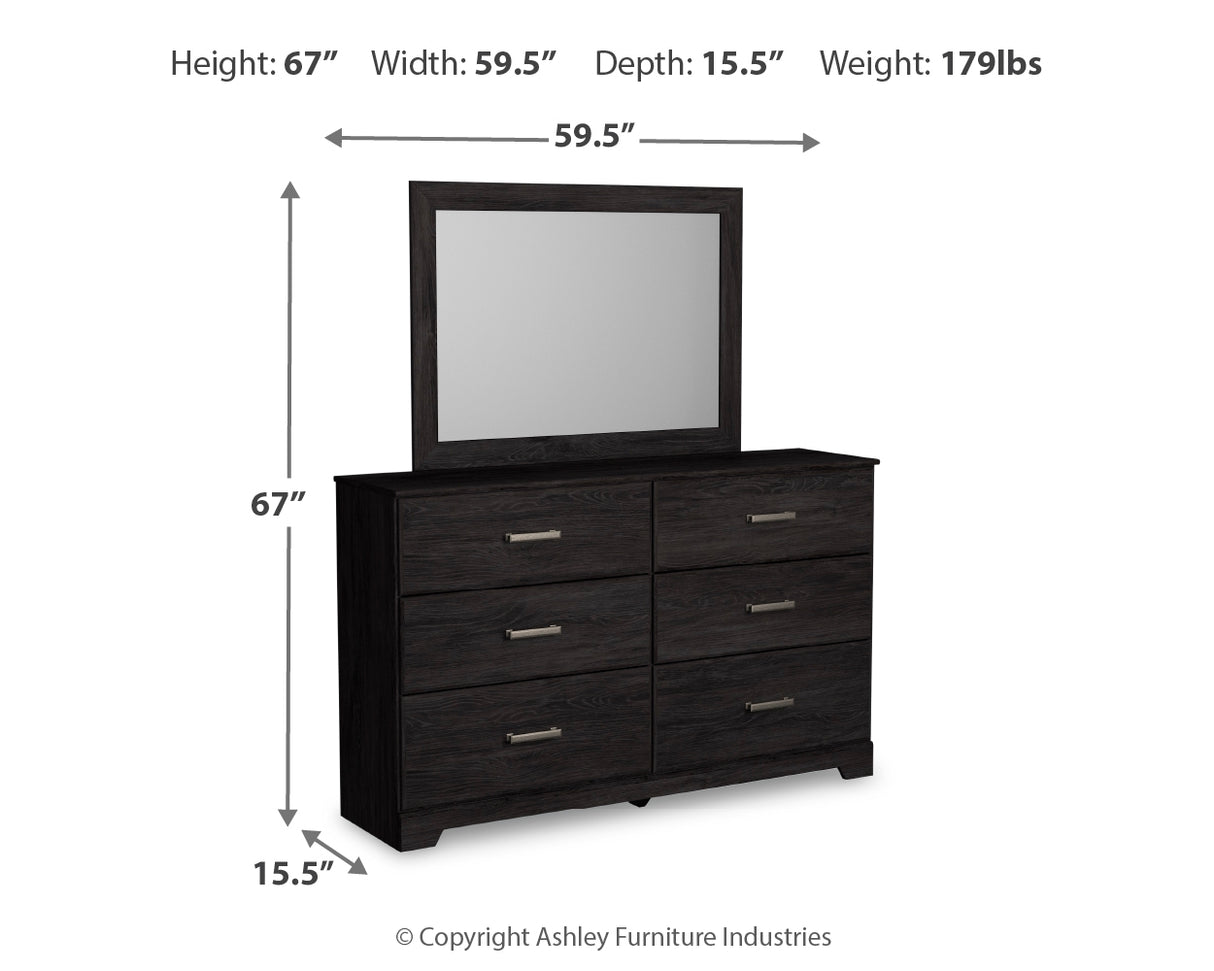 Belachime Full Panel Bed, Dresser, Mirror and Nightstand