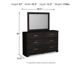 Belachime Full Panel Bed, Dresser, Mirror and Nightstand
