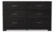 Furniture City Houma - Ashley Furniture - Belachime Dresser - Six Drawer Dresser / Charcoal - B2589-31