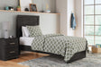 Furniture City Houma - Ashley Furniture - Belachime Twin Panel Bed - Twin Panel Bed / Charcoal - B2589B11