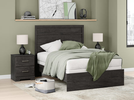 Furniture City Houma - Ashley Furniture - Belachime Bedroom - Twin Panel Bed / Charcoal - B2589B11