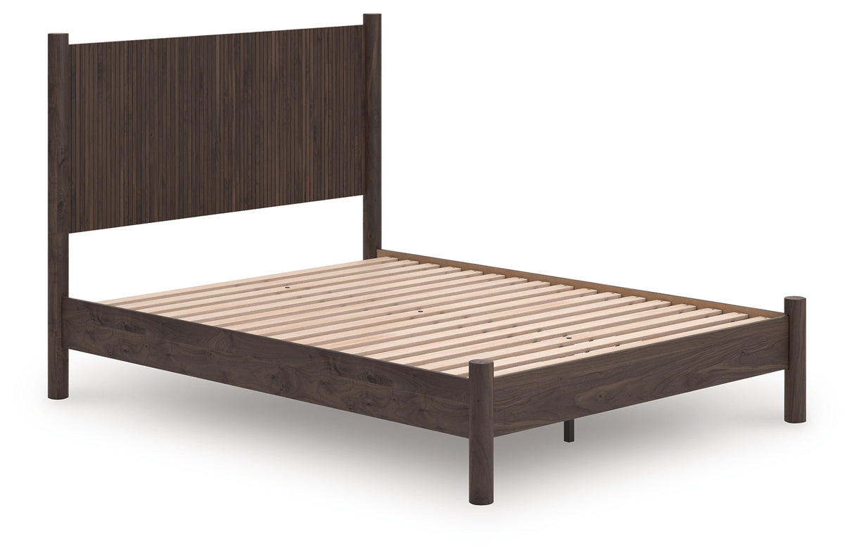 Furniture City Houma - Ashley Furniture - Pamytta Bedroom - Queen Panel Platform Bed / Brown - PCB2614B6