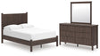 Furniture City Houma - Ashley Furniture - Pamytta Full Panel Platform Bed, Dresser and Mirror - Full Panel Platform Bed, Dresser and Mirror - PCB2614B5