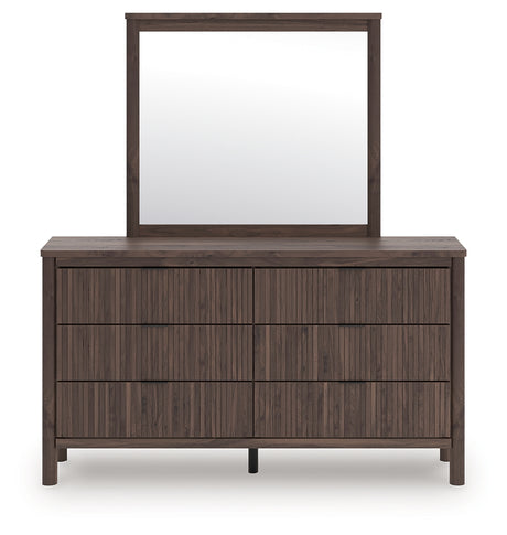 Furniture City Houma - Ashley Furniture - Pamytta Dresser and Mirror - Dresser and Mirror / Brown - PCB2614B1