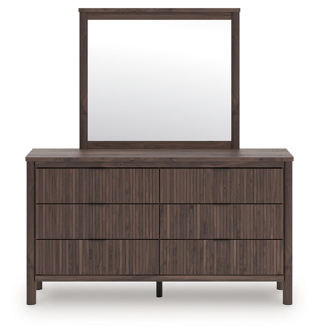 Furniture City Houma - Ashley Furniture - Pamytta Dresser and Mirror - Dresser and Mirror / Brown - PCB2614B1