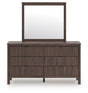 Furniture City Houma - Ashley Furniture - Pamytta Dresser and Mirror - Dresser and Mirror / Brown - PCB2614B1