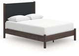 Pamytta Queen Upholstered Platform Bed, Dresser and Mirror