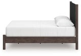 Pamytta Queen Upholstered Platform Bed, Dresser and Mirror