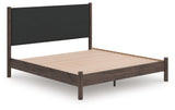 Furniture City Houma - Ashley Furniture - Pamytta Bedroom - King Upholstered Panel Platform Bed / Brown - PCB2614B28