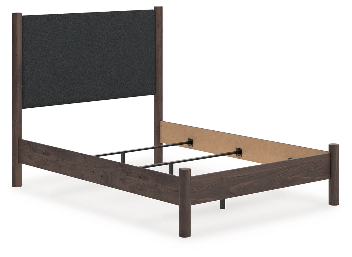 Furniture City Houma - Ashley Furniture - Pamytta Bedroom - Full Upholstered Panel Bed / Brown - PCB2614B22