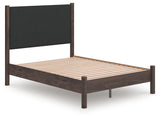 Furniture City Houma - Ashley Furniture - Pamytta Bedroom - Full Upholstered Panel Platform Bed / Brown - PCB2614B10
