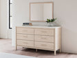Furniture City Houma - Ashley Furniture - Cadmori Dresser and Mirror - Dresser and Mirror / Black/White - B2616B1