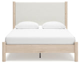 Cadmori Queen Upholstered Panel Bed, Dresser and Nightstand