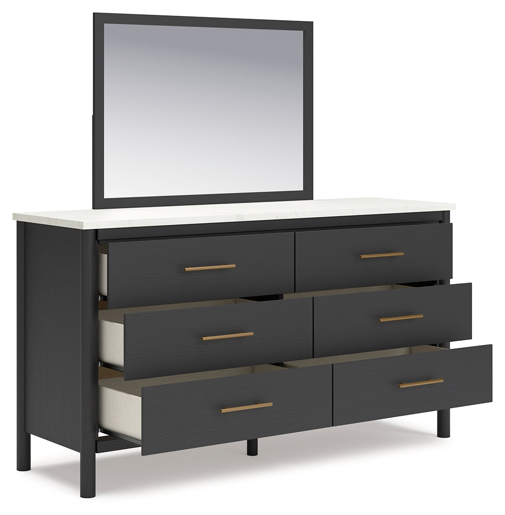 Cadmori Queen Panel Bed, Dresser, Mirror and Nightstand
