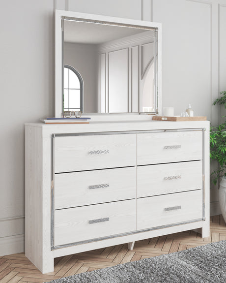 Furniture City Houma - Ashley Furniture - Altyra Dresser and Mirror - Dresser and Mirror / White - B2640B1