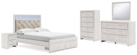 Furniture City Houma - Ashley Furniture - Altyra Queen Storage Bed, Dresser, Mirror, Chest and Nightstand - Queen Storage Bed, Dresser, Mirror, Chest and Nightstand - B2640B42