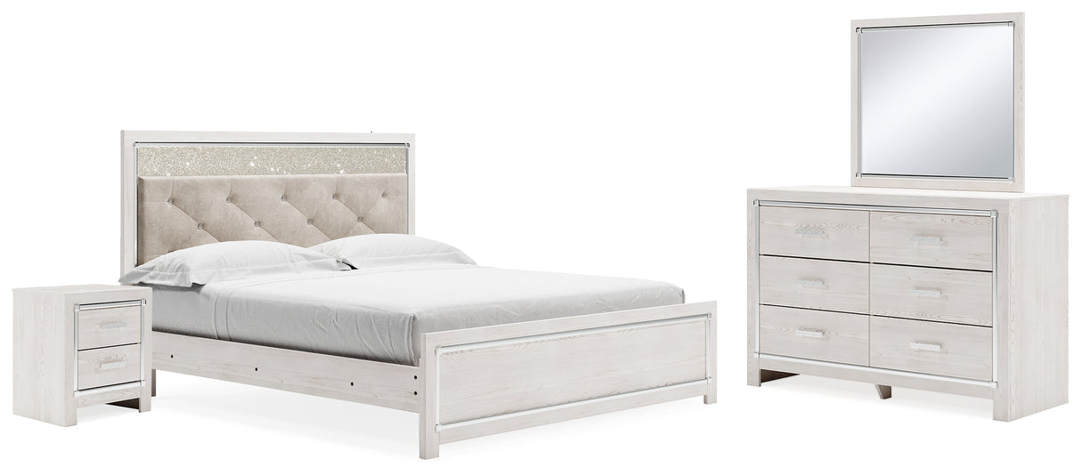Furniture City Houma - Ashley Furniture - Altyra King Upholstered Panel Bed, Dresser, Mirror, and Nightstand - King Upholstered Panel Bed, Dresser, Mirror, and Nightstand - B2640B34
