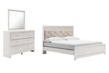 Furniture City Houma - Ashley Furniture - Altyra King Panel Bed - King Panel Bed, Dresser and Mirror / White - B2640B57