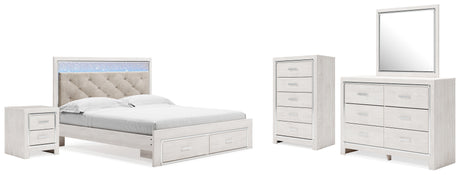 Furniture City Houma - Ashley Furniture - Altyra King Upholstered Storage Bed, Dresser, Mirror, Chest, and Nightstand - King Upholstered Storage Bed, Dresser, Mirror, Chest, and Nightstand - B2640B40