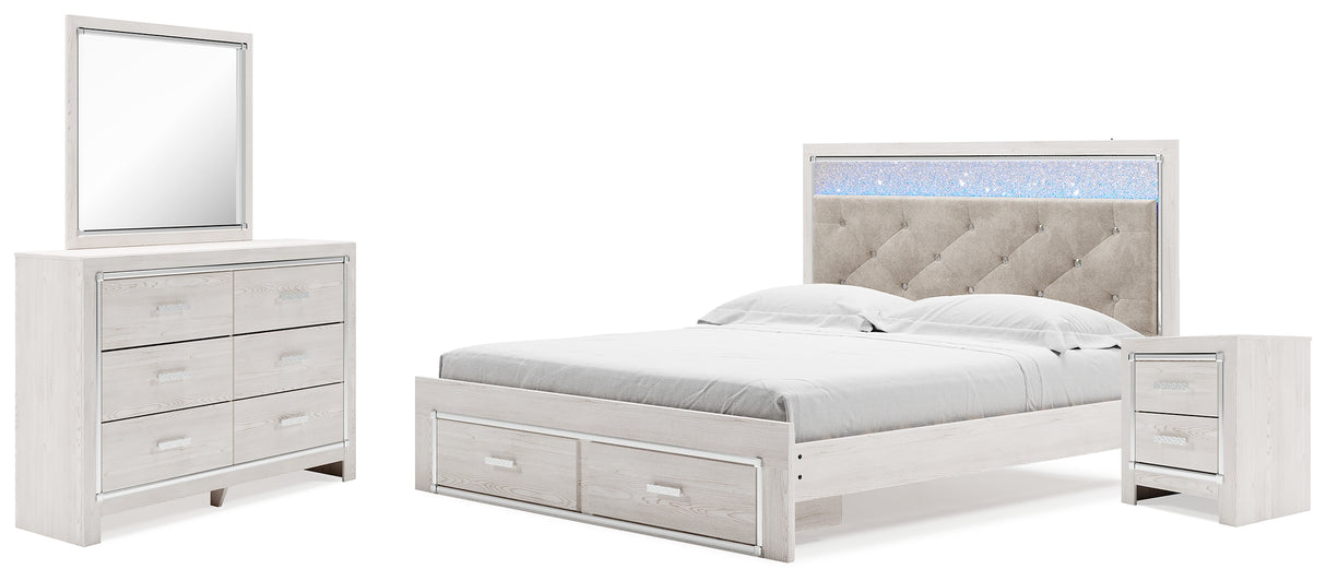 Furniture City Houma - Ashley Furniture - Altyra King Upholstered Panel Storage Bed, Dresser, Mirror and Nightstand - King Upholstered Panel Storage Bed, Dresser, Mirror and Nightstand - B2640B32