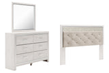 Furniture City Houma - Ashley Furniture - Altyra King Panel Headboard, Dresser and Mirror - King Panel Headboard, Dresser and Mirror - B2640B54