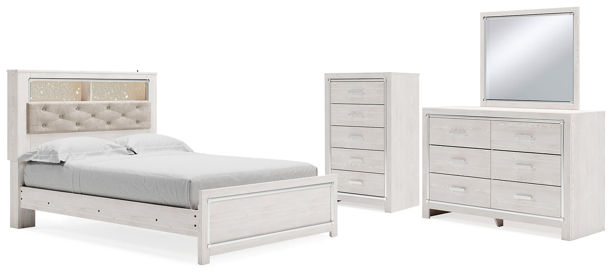 Furniture City Houma - Ashley Furniture - Altyra Queen Bookcase Panel Bed, Dresser, Mirror and Chest - Queen Bookcase Panel Bed, Dresser, Mirror and Chest - B2640B43