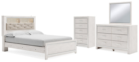 Furniture City Houma - Ashley Furniture - Altyra Queen Bookcase Panel Bed, Dresser, Mirror and Chest - Queen Bookcase Panel Bed, Dresser, Mirror and Chest - B2640B43