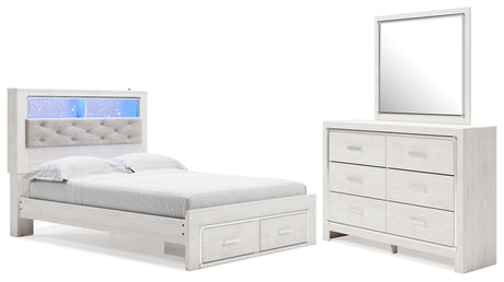 Altyra Queen Panel Storage Bed, Dresser, Mirror and 2 Nightstands