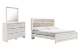 Furniture City Houma - Ashley Furniture - Altyra King Panel Bookcase Bed - King Panel Bookcase Bed, Dresser and Mirror / White - B2640B58