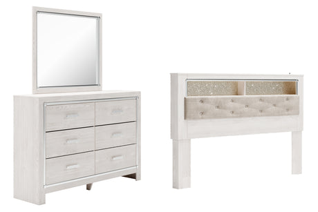 Furniture City Houma - Ashley Furniture - Altyra King Bookcase Headboard, Dresser and Mirror - King Bookcase Headboard, Dresser and Mirror - B2640B56