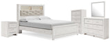 Furniture City Houma - Ashley Furniture - Altyra Queen Bookcase Bed, Dresser, Chest and Nightstand - Queen Bookcase Bed, Dresser, Chest and Nightstand - B2640B77