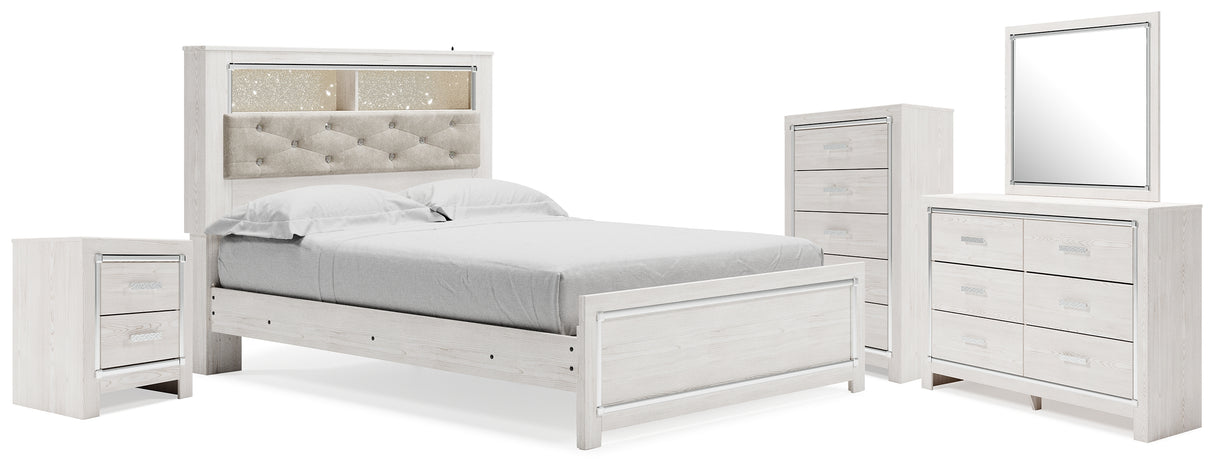 Altyra Queen Bookcase Bed, Dresser, Chest and Nightstand