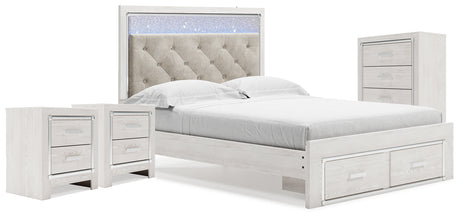 Furniture City Houma - Ashley Furniture - Altyra Queen Storage Bed, Chest and 2 Nightstands - Queen Storage Bed, Chest and 2 Nightstands / White - B2640B68