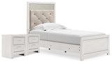 Furniture City Houma - Ashley Furniture - Altyra Twin Upholstered Panel Bed and 2 Nightstands - Twin Upholstered Panel Bed and 2 Nightstands - B2640B74