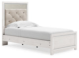 Altyra Twin Upholstered Panel Bed and 2 Nightstands