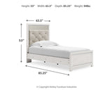 Altyra Twin Upholstered Panel Bed and 2 Nightstands