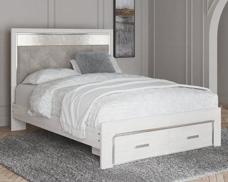 Furniture City Houma - Ashley Furniture - Altyra Queen Upholstered Storage Bed - Queen Upholstered Storage Bed / White - B2640B17