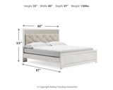 Altyra King Upholstered Panel Bed, Dresser, Mirror, and Nightstand